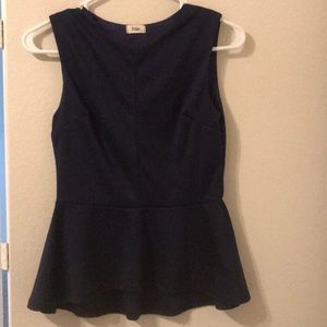 Navy blue peplum tank